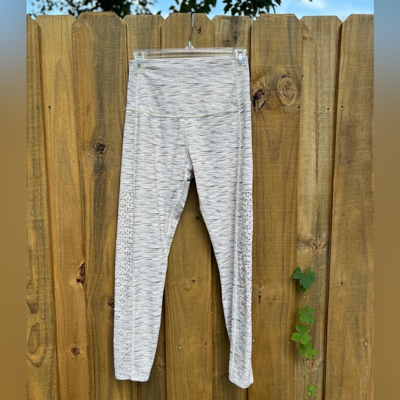 Tavi Pants - Tavi Noir High Waist Eyelet Leggings Ivory/Gray Matching Top Women’s